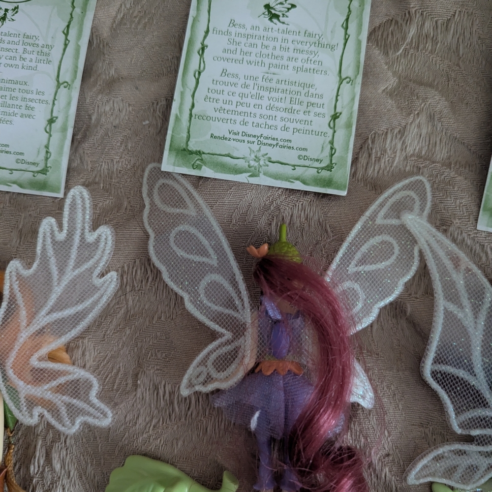 Disney Fairies Tinker Bell Fawn Bess Lily Friendship Collection 4" Dolls Set - Picture 8 of 9